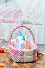 Charger l&#39;image dans la galerie, Coco - Panier de rangement pour soins de bébé rose
