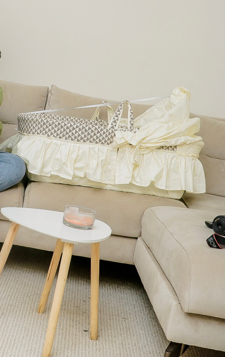 Soho - Couffin bébé avec matelas beige marron