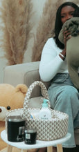 Load image into Gallery viewer, Coco - Panier de rangement pour soins de bébé beige marron
